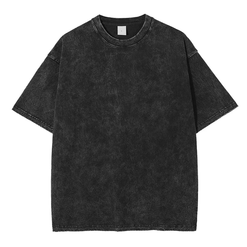 Men's Washed Vintage T-Shirts Street Hip Hop Retro Punk T Shirt women Harajuku Casual Cotton