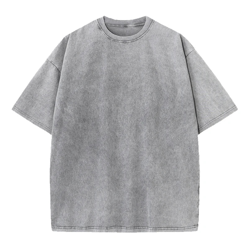 Men's Washed Vintage T-Shirts Street Hip Hop Retro Punk T Shirt women Harajuku Casual Cotton