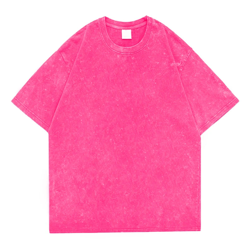 Men's Washed Vintage T-Shirts Street Hip Hop Retro Punk T Shirt women Harajuku Casual Cotton