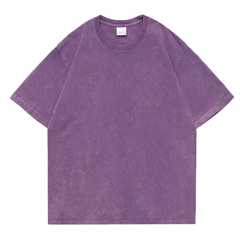 Men's Washed Vintage T-Shirts Street Hip Hop Retro Punk T Shirt women Harajuku Casual Cotton