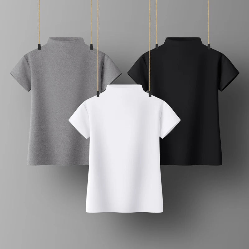 Women Sweetshirts Turtleneck shirts for womens Black White woman clothes