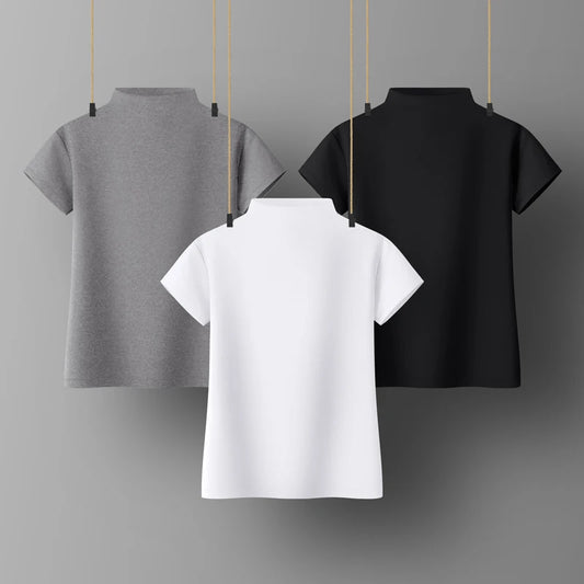 Women Sweetshirts Turtleneck shirts for womens Black White woman clothes